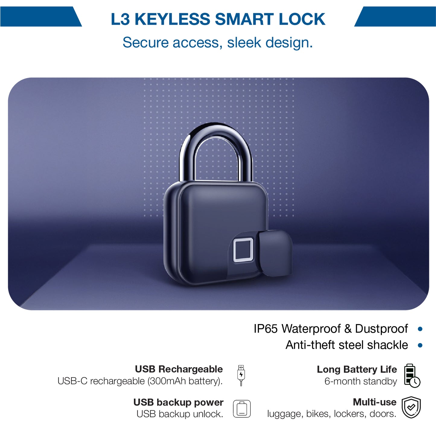 iFinger™ Smart Fingerprint Lock L3
